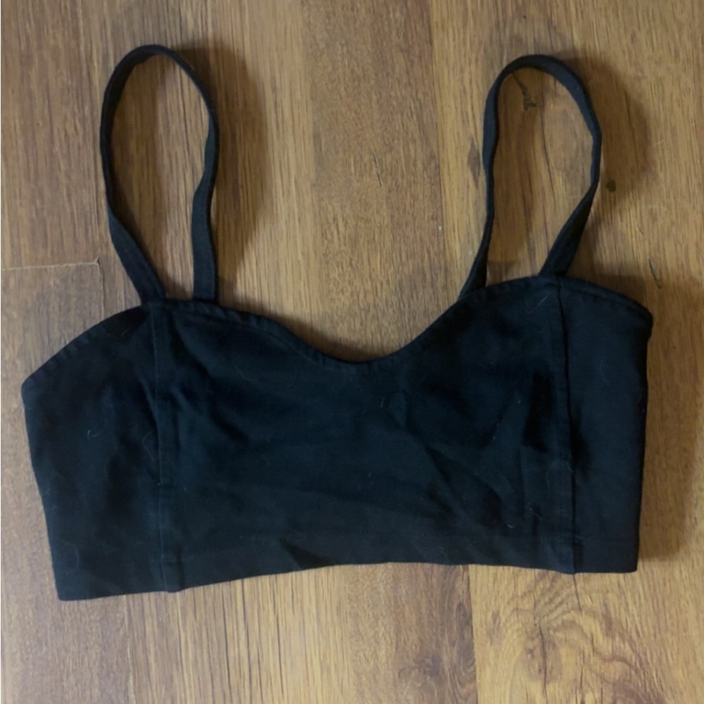 Brandy Melville Black Scoop Neck Bra